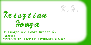 krisztian homza business card